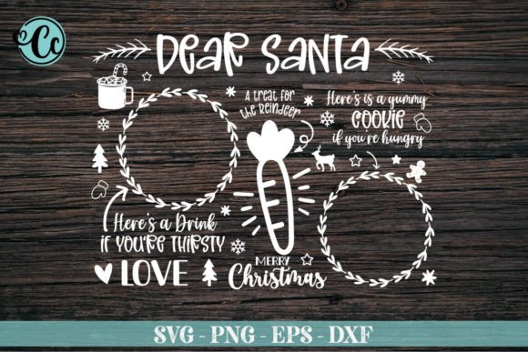 Dear Santa Tray SVG for Embroidery Projects