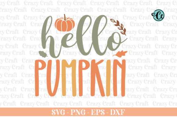 Hello Pumpkin Svg for Fall Embroidery Projects