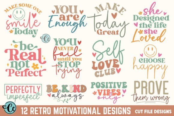 Positive Quote Svg Bundle, Retro Bundle