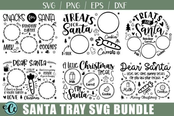 Santa Tray SVG Bundle for Embroidery Projects