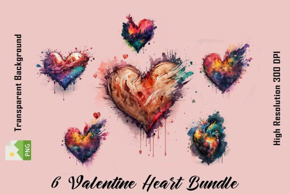 Water Color Valentine Heart Bundle Review