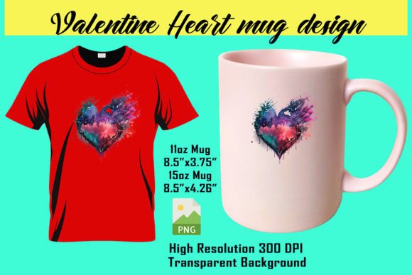 Water Color Valentine Heart PNG Review